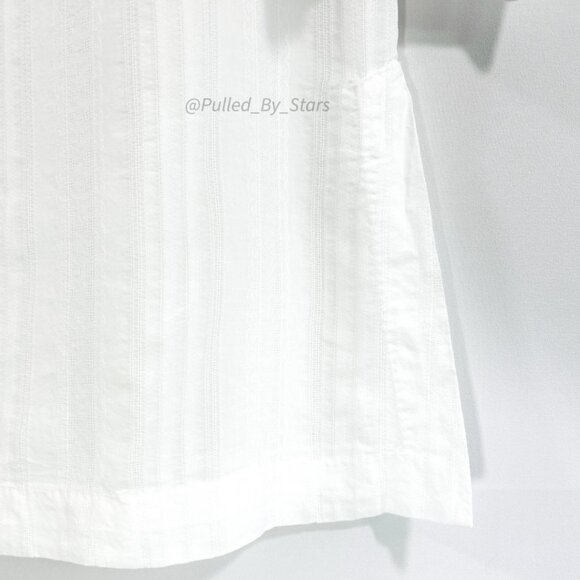 THE GANT COLLECTION White Cotton 3/4-Sleeve V-Neck Pullover Tunic US Size 10 - Picture 4 of 8